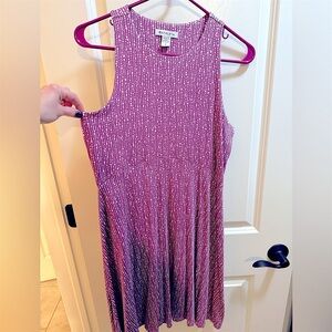 Sleeveless Pink and White Athleta Dress